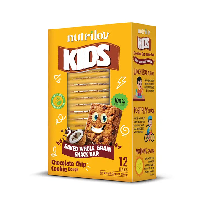 KIDS CHOCOLATE CHIP COOKIE DOUGH BAR 20G 1X12'S