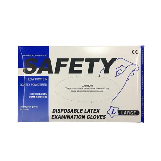 LATEX EXAM.GLOVES SAFETY (L)