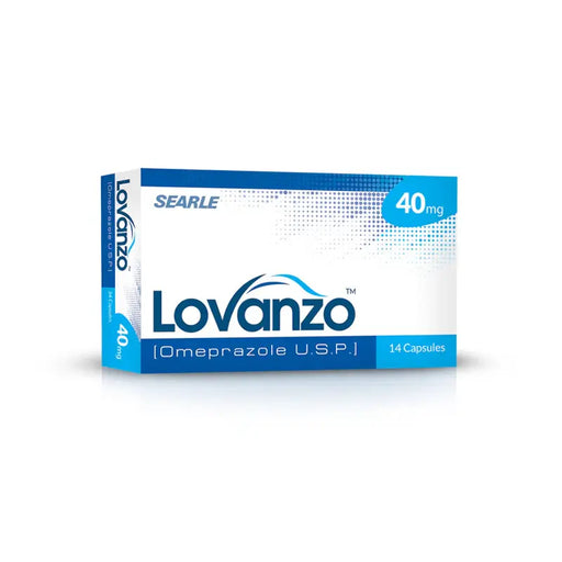 Lovanzo medication packaging on a white background
