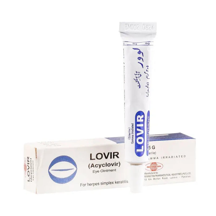 LOVIR eye ointment packaging on a white background