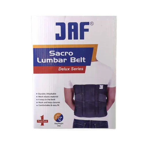 JAF Sacro Lumbar Belt packaging on a white background