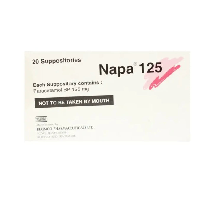 NAPA 125 MG SUPPOSITORIES 1X20S