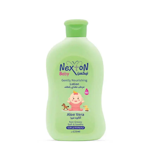 Nexton Baby Aloe Vera lotion bottle on a white background