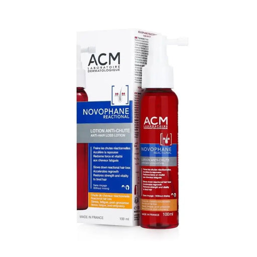 ACM Novophane Reactional hair care product with packaging on a white background