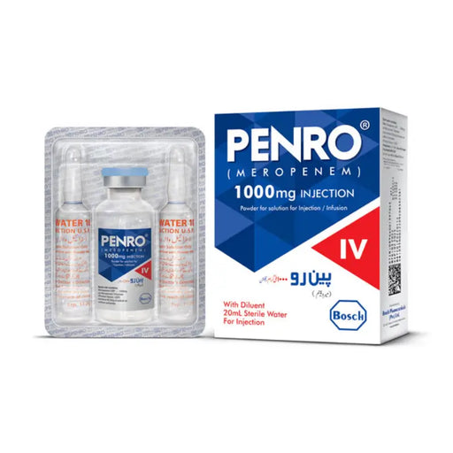 PENRO meropenem injection packaging on a white background