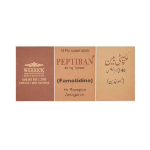 Box of Peptiban with Werrick branding on a white background