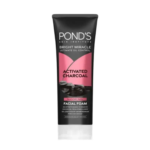 Pond's Activated Charcoal Facial Foam tube on a white background