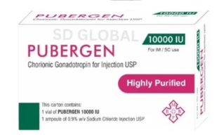 PUBERGEN 10000 IU INJ 1S