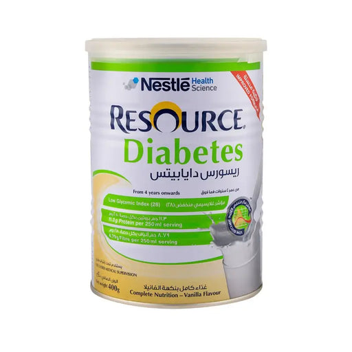 Nestle Health Science Resource Diabetes supplement container on a white background