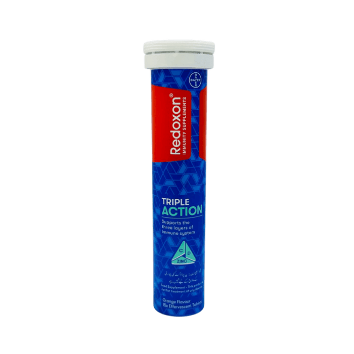 Redoxen Triple Action supplement tube on a white background