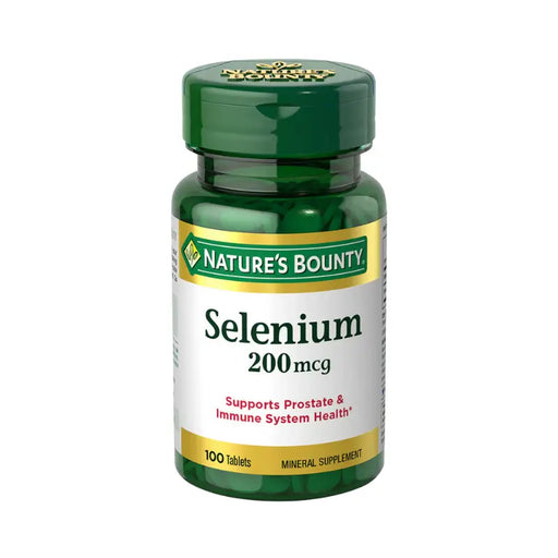 Nature's Bounty Selenium supplement bottle on a white background