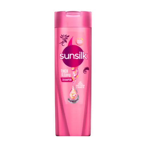 Sunsilk shampoo bottle on a white background