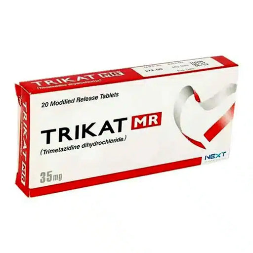 Box of Trikat MR tablets with red and white design