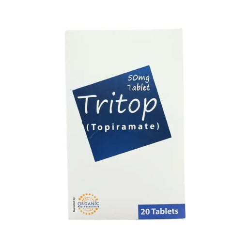 Box of Tritop tablets with a blue label on a white background