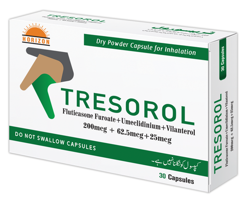 Tresorol 200mcg/62.5mcg/25mcg DPI Capsules 3X10'S