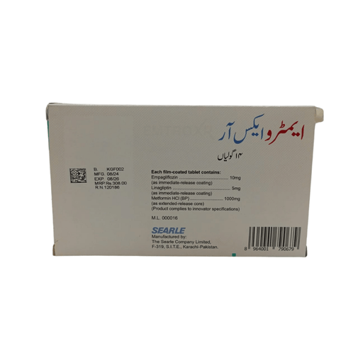 EMTRO XR 12.5MG+2.5MG+1000MG TABLETS 2X7'S