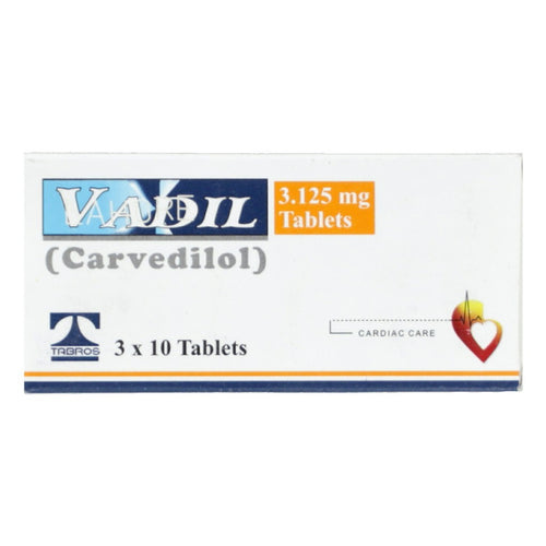 Vadil Tablet 3.125 mg 3X10S
