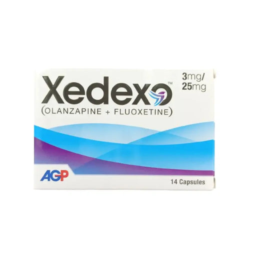 Box of Xedexo with AGP logo on a white background