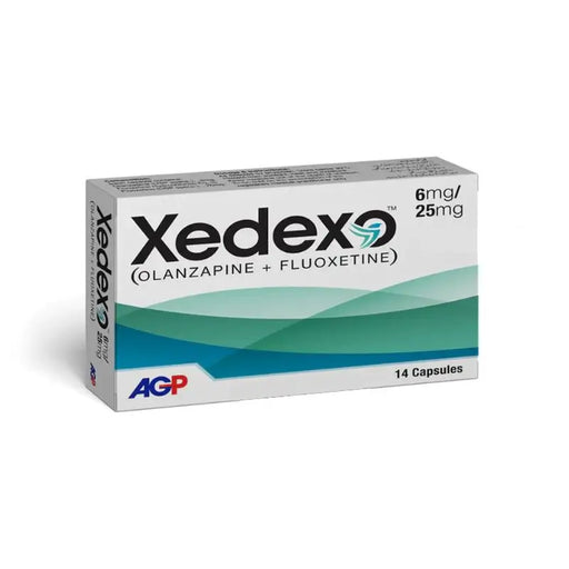 Box of Xedexo with AGP logo on a white background