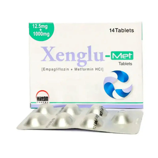 Xenglu-Met tablets packaging with 14 tablets and a blister pack on a white background