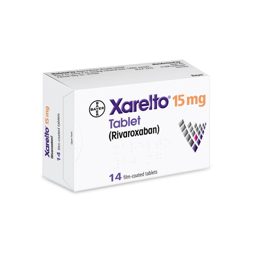 XARELTO 15MG TABLETS 1X14'S