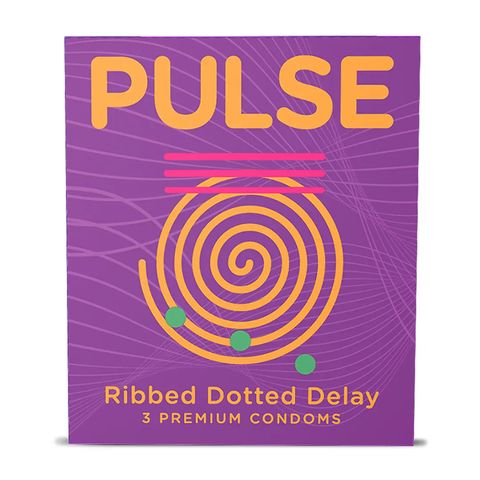 Pulse Ribbed Dotted Delay Condom 3'S