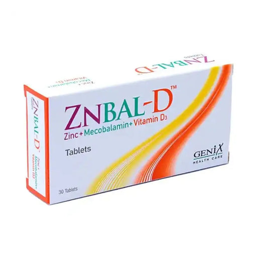 Box of ZN BAL-D tablets with colorful design on a white background