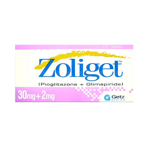 Zoliget medication packaging with Getz Pharma logo on a white background