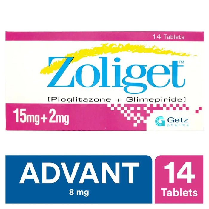 ZOLIGET TABLET 15/2 MG 2X7S