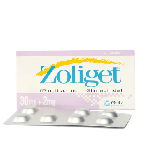 ZOLIGET TAB 30MG+2MG 2X7S