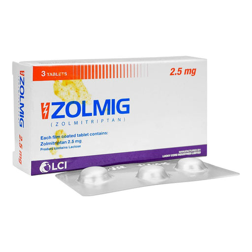 ZOLMIG TABLETS 2.5MG 1X3'S