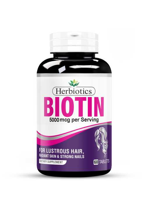 BIOTIN 5000MG TAB 60S - Meri Pharmacy