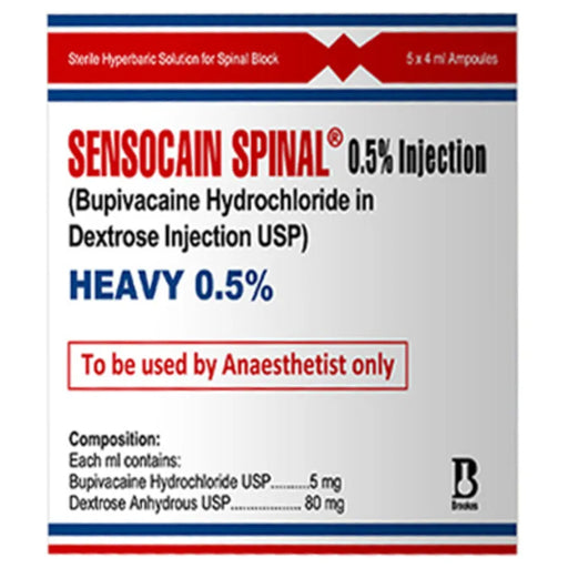 SENSOCAIN SPINAL 0.5% 4ML 1X5S