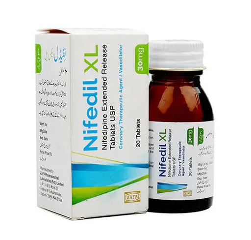 NIFEDIL XL 30MG TABLETS 1X20'S