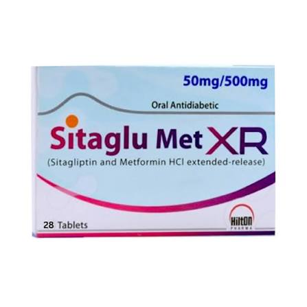 Sitaglu Met XR 50mg/500mg Tablet 4X7S