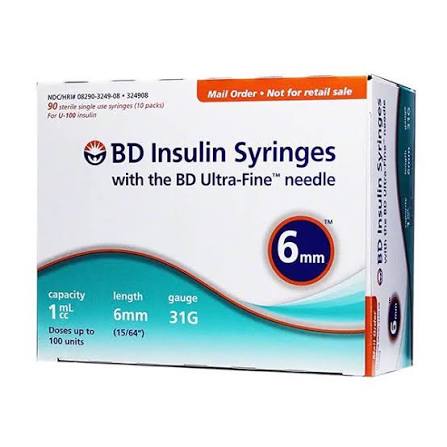 BD 1CC SYRINGE INSULINE 100S