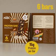 ALMOND BROWNIE PROTEIN BARS Pack of 5- Healthy Protein Snack