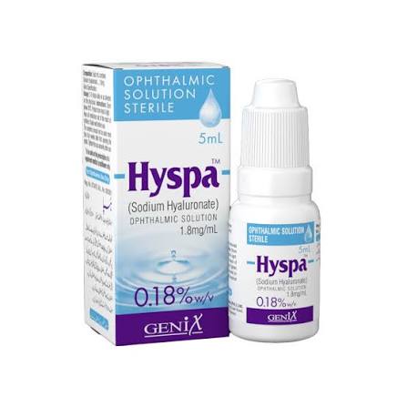 HYSPA OPHTHALMIC SOLUTION 0.18% 5ML 1'S