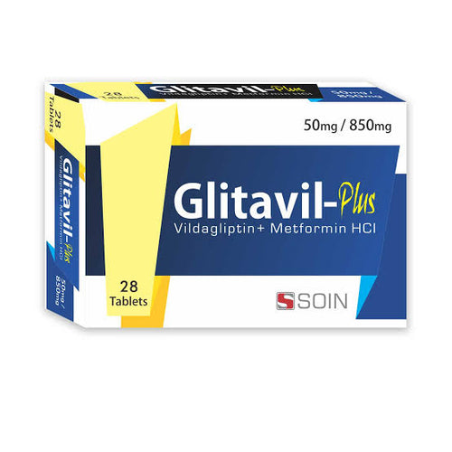 Glitavil-Plus Tablet 50mg/850mg 4X7S