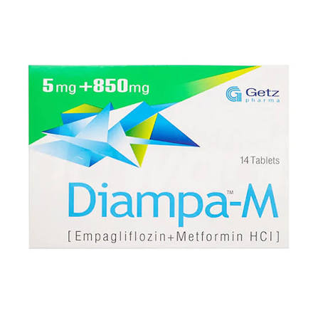 DIAMPA-M TAB 5MG+850MG 2X7S