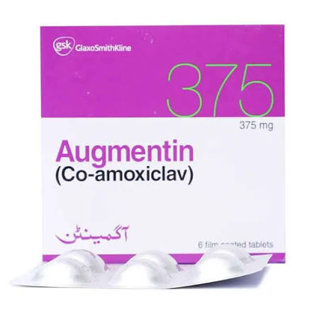 Augmentin 375mg Tablet 3X6S
