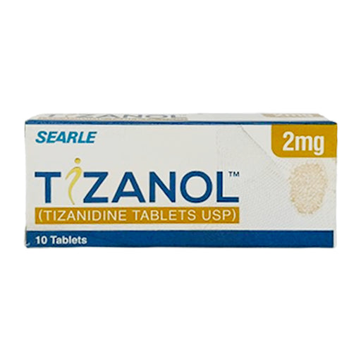 TIZANOL 2MG TABLETS 1X10'S
