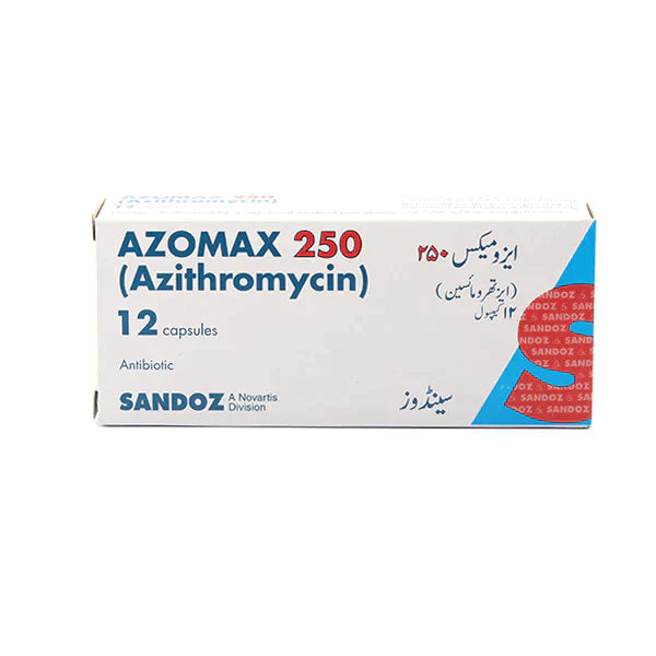 AZOMAX 250MG CAPSULE 2X6S - Meri Pharmacy