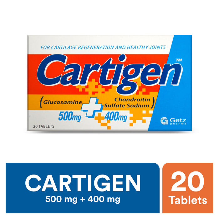 CARTIGEN 500MG 400MG TAB 20S-Medicines-GETZ PHARMA-Meri Pharmacy