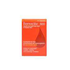 FERROCITE 500MG CAPSULE 15S