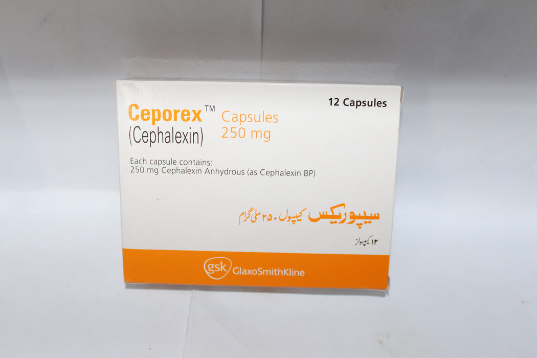 CEPOREX CAPSULE 250 MG 12S-Medicines-GLAXO SMITH KLINE-Meri Pharmacy