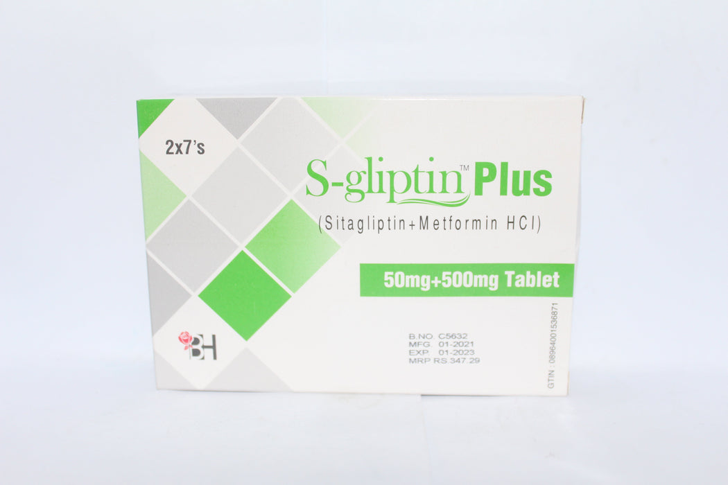 S-GLIPTIN PLUS TABLET 50+1000MG 2X7S