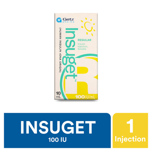 INSUGET REGULAR100IU 10ML 1S