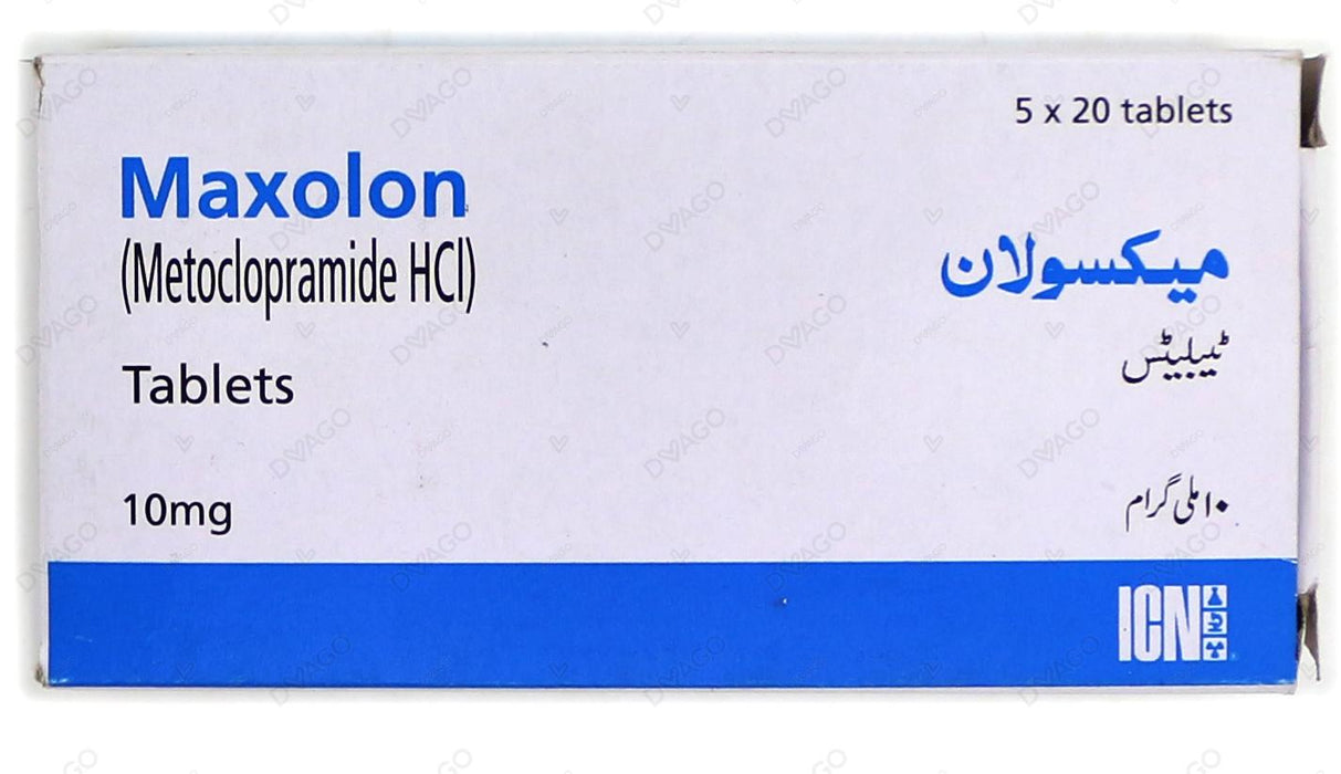 MAXOLON TABLETS 5X20S-Medicines-GLAXO SMITH KLINE-Meri Pharmacy
